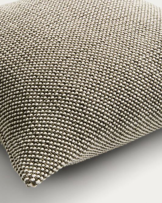 Narida green 100% cotton jacquard cushion cover 50 x 50cm