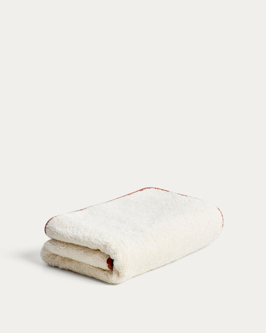Sedora 100% cotton towel with orange contrast detail 70 x 140cm
