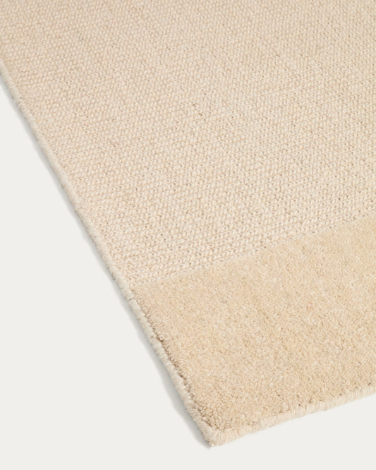 Esola beige wool rug 200 x 300 cm