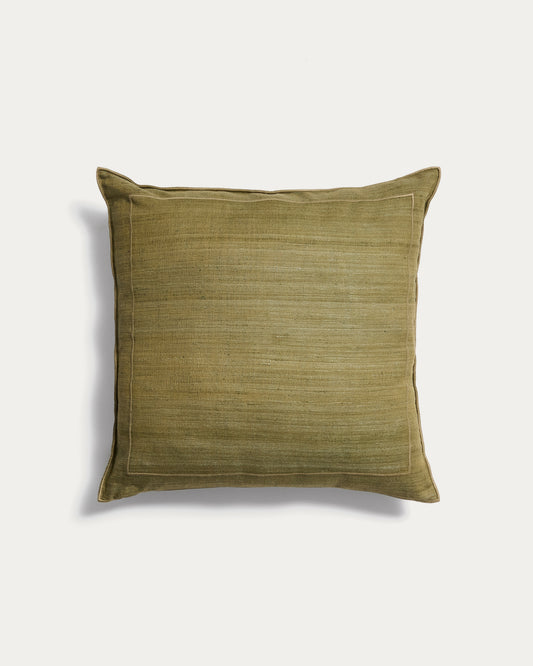 Brellet green silk cushion cover 45 x 45 cm