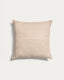 Brellet ecru silk cushion cover 45 x 45 cm