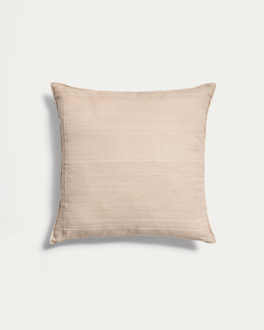 Brellet ecru silk cushion cover 45 x 45 cm