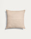 Brellet ecru silk cushion cover 45 x 45 cm