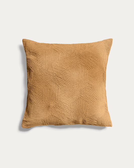 Morine beige velvet cushion cover 50 x 50 cm