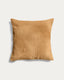Morine beige velvet cushion cover 50 x 50 cm