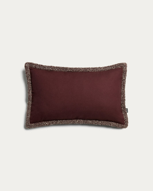 Olinan cushion cover with maroon bouclé detailing 30 x 50 cm