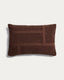 Lomel micro bouclé cushion cover with brown graphic detailing 40 x 60 cm