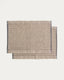 Berla set of 2 mustard cotton and jute placemats 35 x 50 cm
