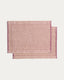 Berla set of 2 maroon cotton and jute placemats 35 x 50 cm