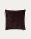 Vori 100% cotton brown wrinkled effect cushion cover 50 x 50 cm