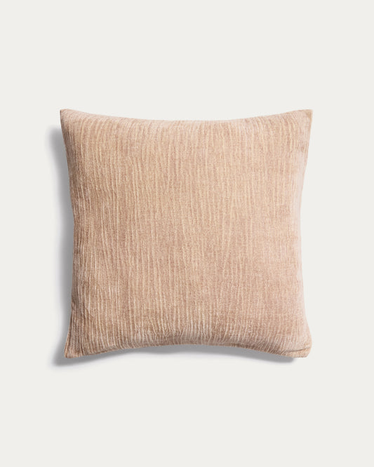 Vori 100%-cotton ecru wrinkled effect cushion cover 50 x 50 cm