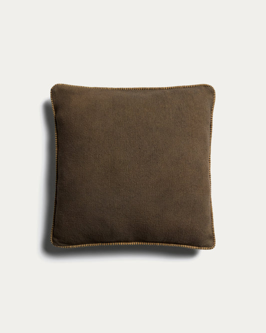 Rivon green cushion cover with contrast piping 45 x 45 cm
