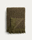 Nemora green wool blend blanket 130 x 170 cm