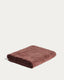 Lurevi 100% cotton jacquard bath towel with a maroon velvet finish 70 x 140 cm