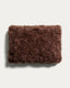 Seruva chocolate brown curl-effect faux fur cushion cover 40 x 60 cm