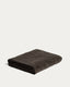 Lurevi 100% cotton jacquard bath towel with a brown velvet finish 70 x 140 cm