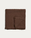 Nulina 100%-cotton brown waffle blanket 130 x 170 cm