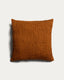 Solly orange 100%-cotton waffle cushion cover 50 x 50 cm