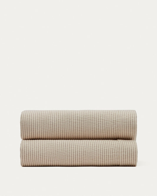 Bedar 100% cotton beige quilt for bed 150/160 cm