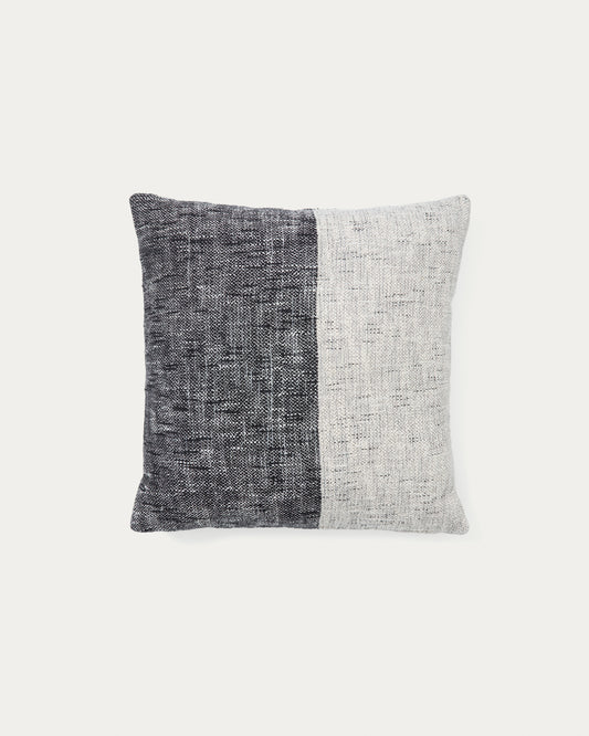 Dalel grey cotton cushion cover, 45 x 45 cm