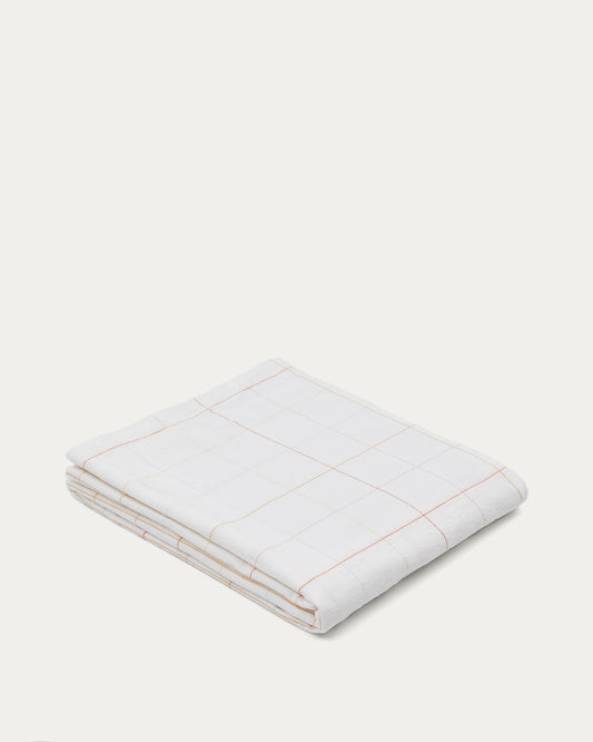 Melis multi-coloured checked 100% cotton tablecloth 150 x 250 cm