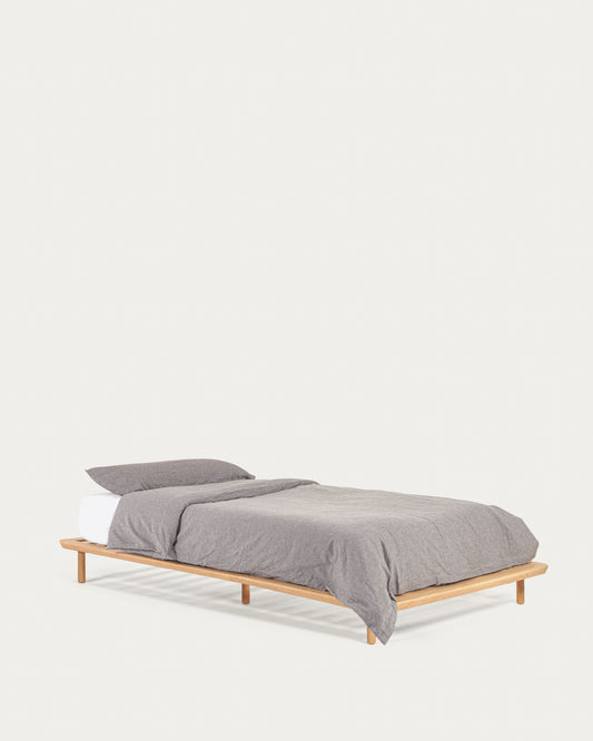 Anielle bed made from solid ash wood for a 90 x 200 cm mattress