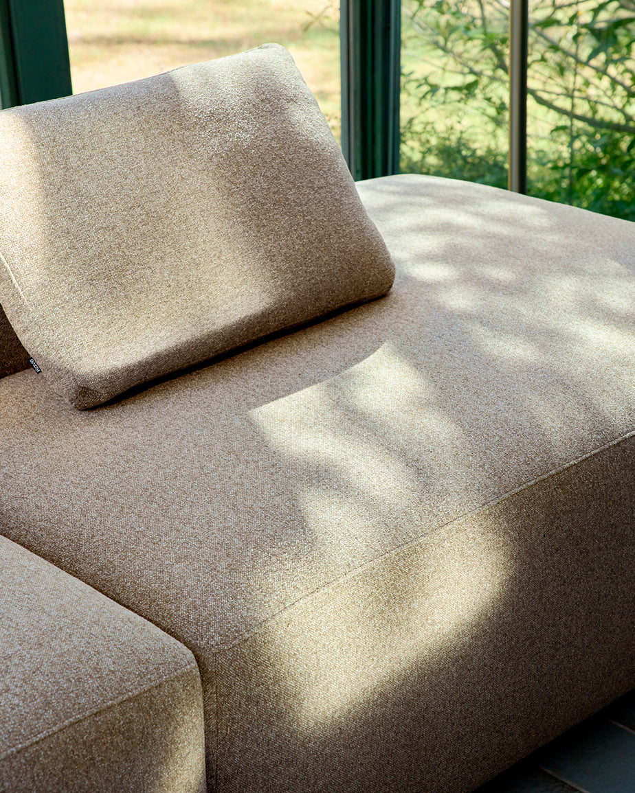 Blok brown chenille cushion 50 x 60cm