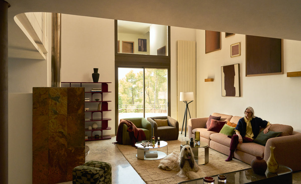 Milare armchair in chocolate brown chenille 83 cm FSC 100%